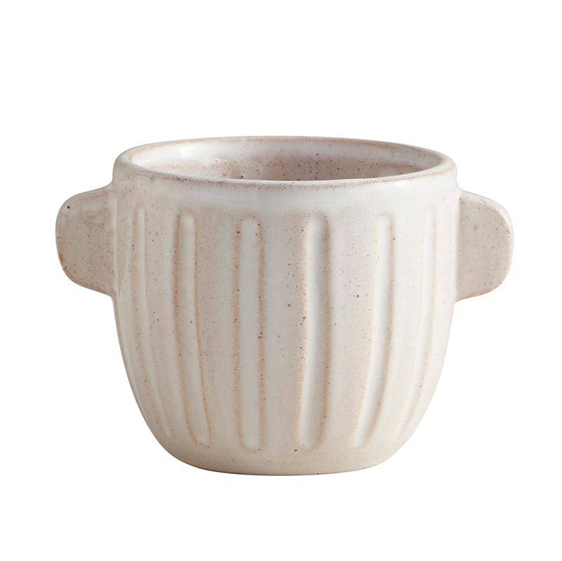 Embossed Stoneware Planter - Small