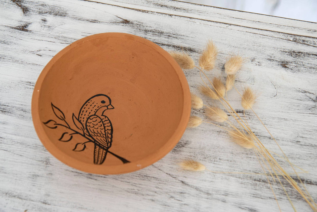 Jenica Bird Terracotta Trinket Dish