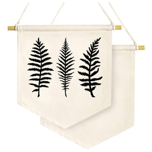 Botanical Fern Canvas Pennant Flag