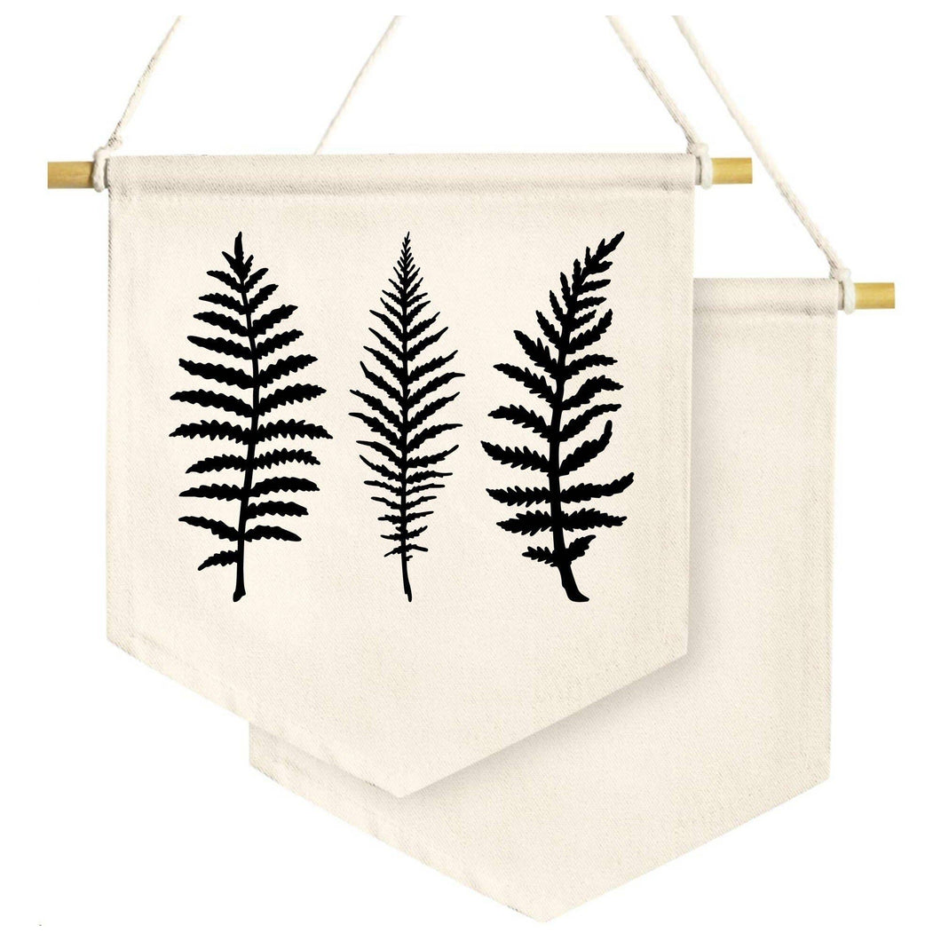 Botanical Fern Canvas Pennant Flag