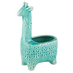 Lake Blue Giraffe Planter - Large