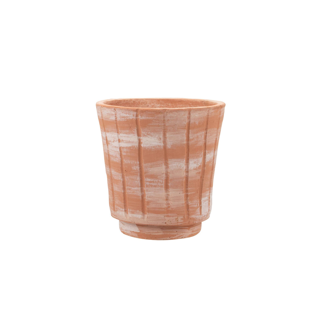 White Washed Terracotta Planter Small